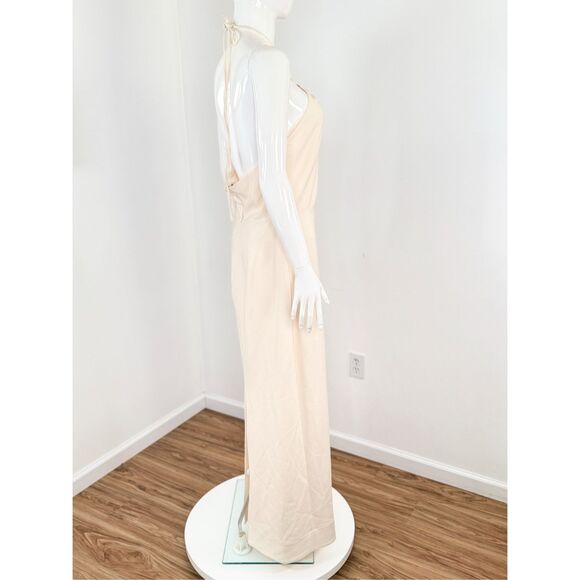 STAUD Abigail Maxi Dress - Keyhole front, open back, halter neck - Picture 3 of 8